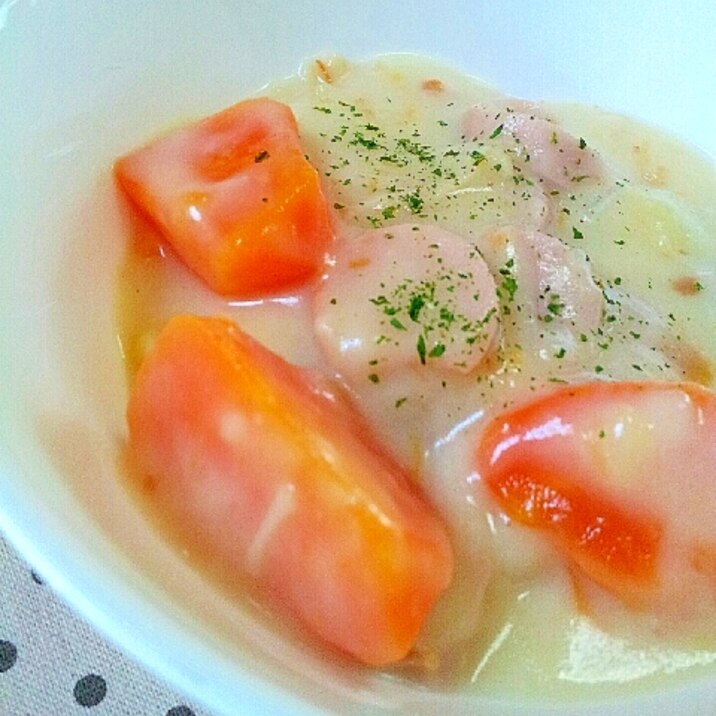 魚肉ソーセージで簡単✿肉なしクリームシチュー❤